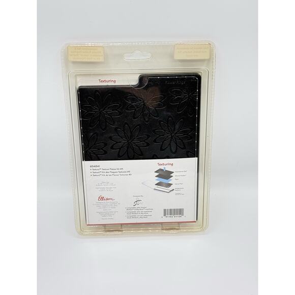 SIZZIX Texture Plates 6 texture designs Kit #3 654841 NEW - Picture 2 of 2